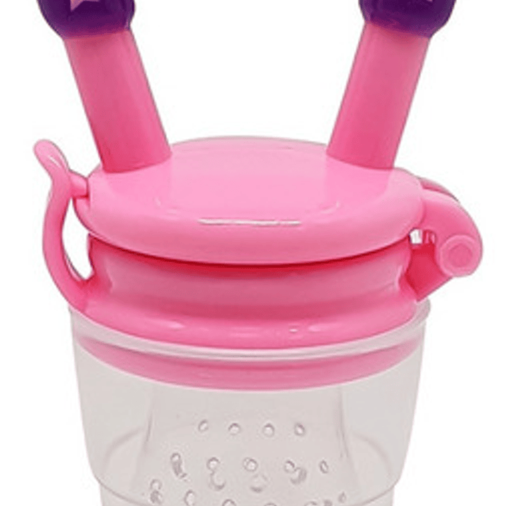 Chupete Mordedor De Silicona Rosa Con Forma De Mordedor Para Frutas 4