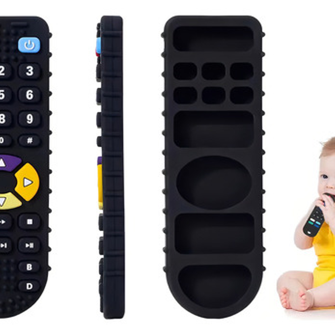 Mordedor Sensorial Silicona Bebé Control Remoto Libre Bpa Ct 2