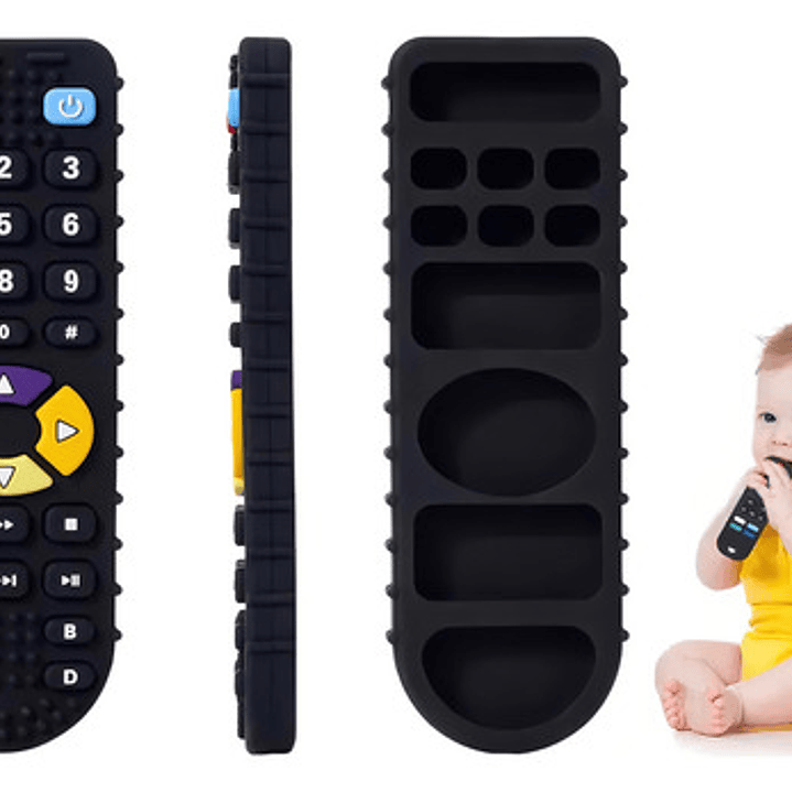 Mordedor Sensorial Silicona Bebé Control Remoto Libre Bpa Ct 2