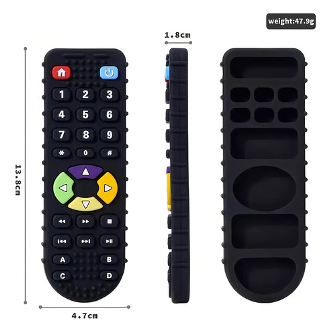Mordedor Sensorial Silicona Bebé Control Remoto Libre Bpa Ct 3