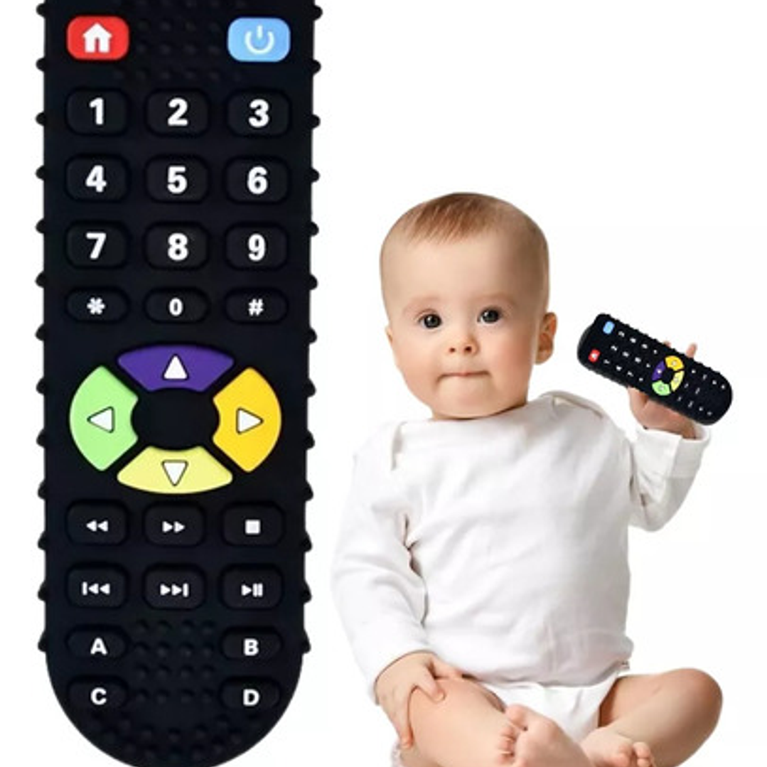 Mordedor Sensorial Silicona Bebé Control Remoto Libre Bpa Ct 4