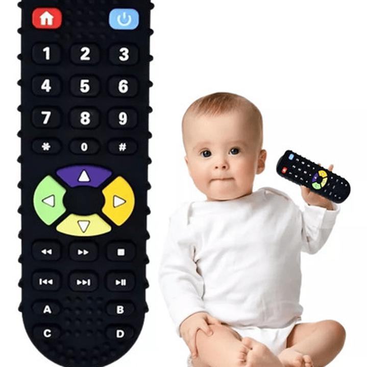 Mordedor Sensorial Silicona Bebé Control Remoto Libre Bpa Ct 4