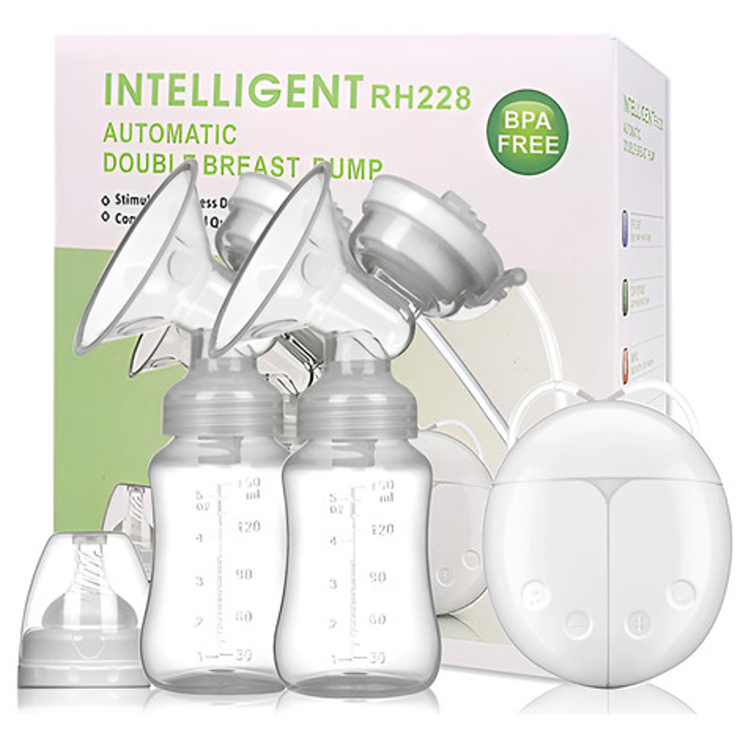 Extractor De Leche Suave Y Silencioso Recargable 2 Vasos 1