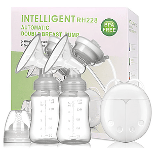 Extractor De Leche Suave Y Silencioso Recargable 2 Vasos