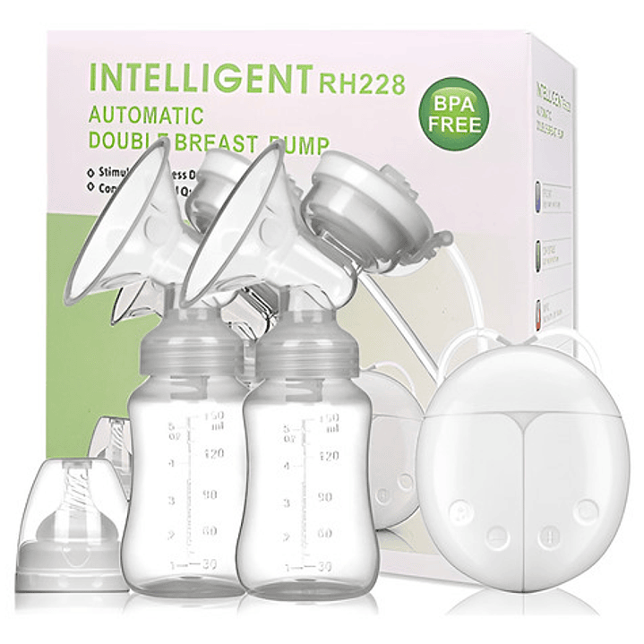 Extractor De Leche Suave Y Silencioso Recargable 2 Vasos 1