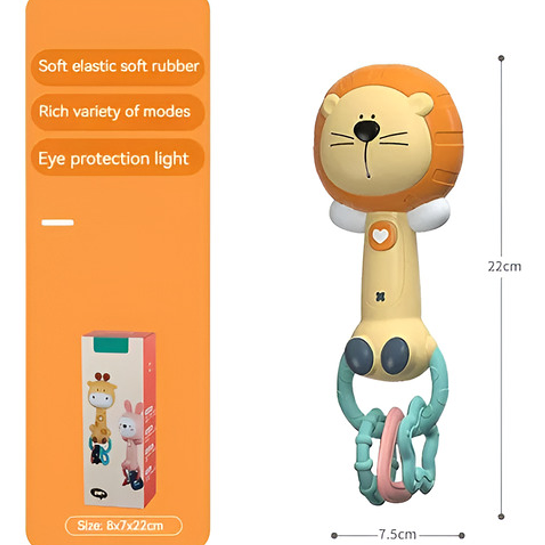 Juguete Mordedor Sonajero Para Bebe Con Sonido Montessori 3