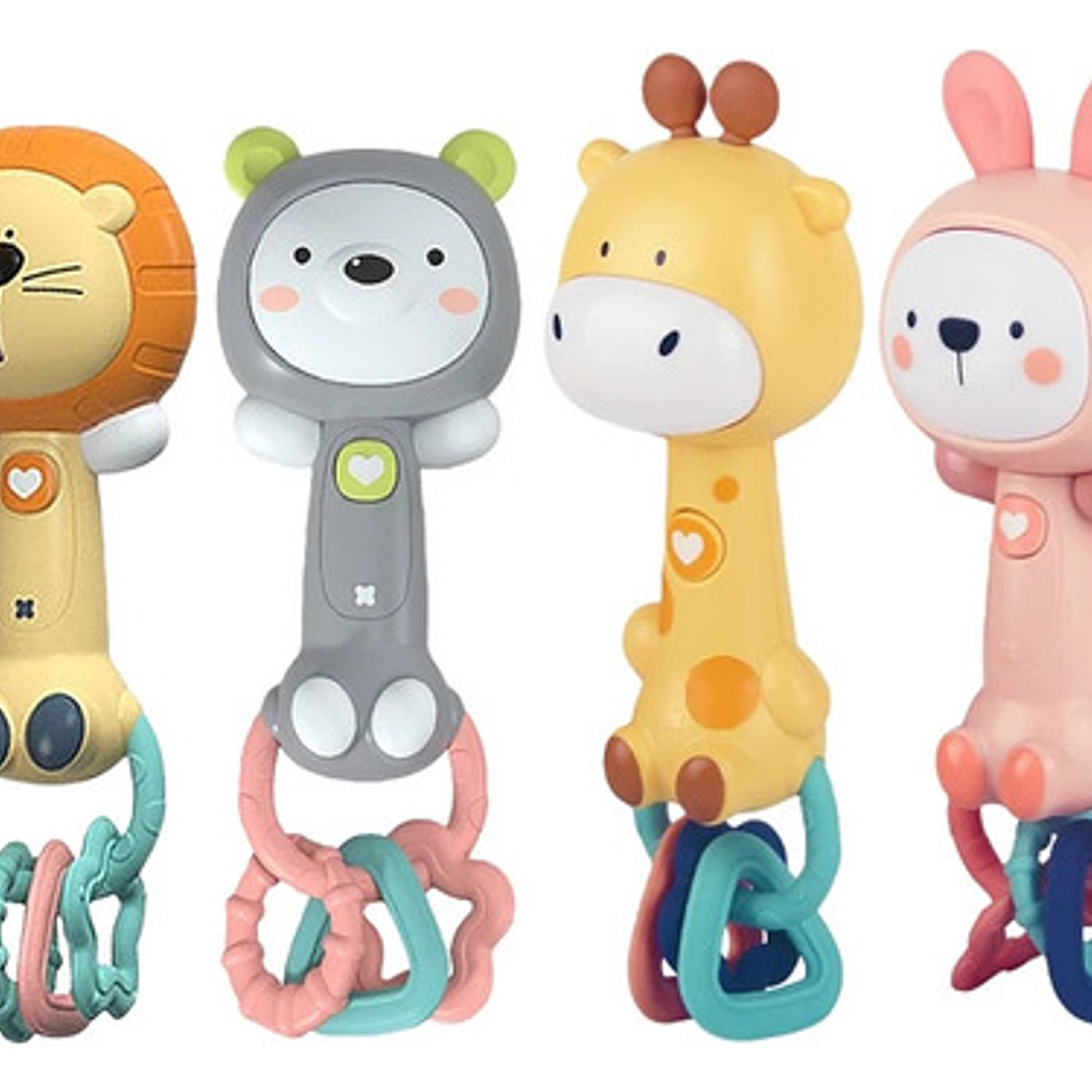 Juguete Mordedor Sonajero Para Bebe Con Sonido Montessori 7