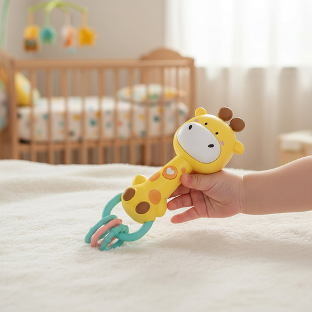 Juguete Mordedor Sonajero Para Bebe Con Sonido Montessori 8