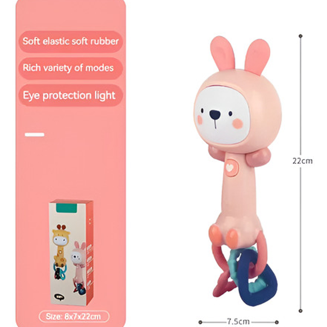 Juguete Mordedor Sonajero Para Bebe Con Sonido Montessori 10