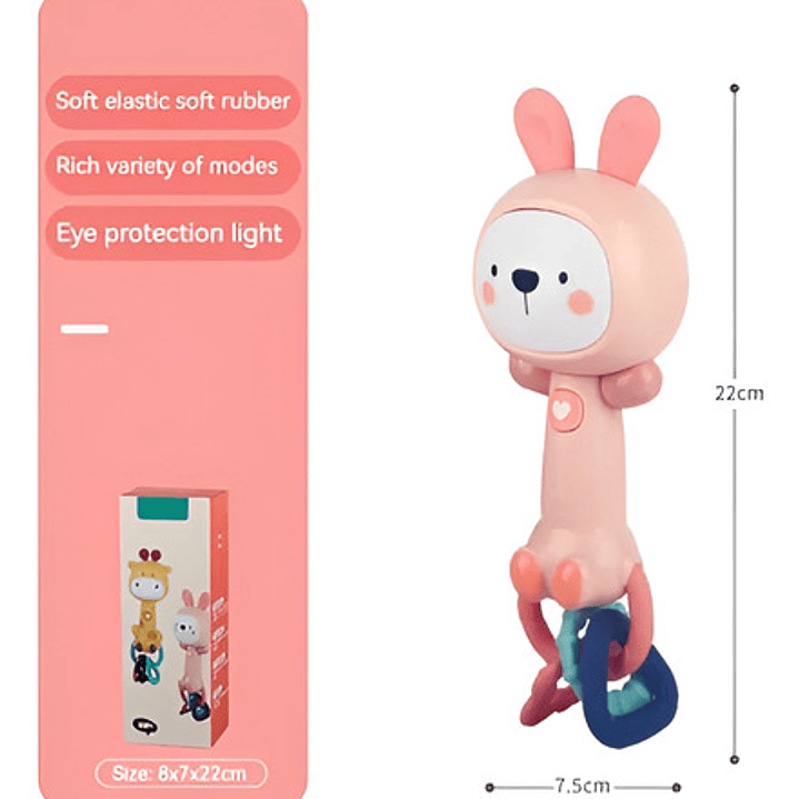 Juguete Mordedor Sonajero Para Bebe Con Sonido Montessori 10