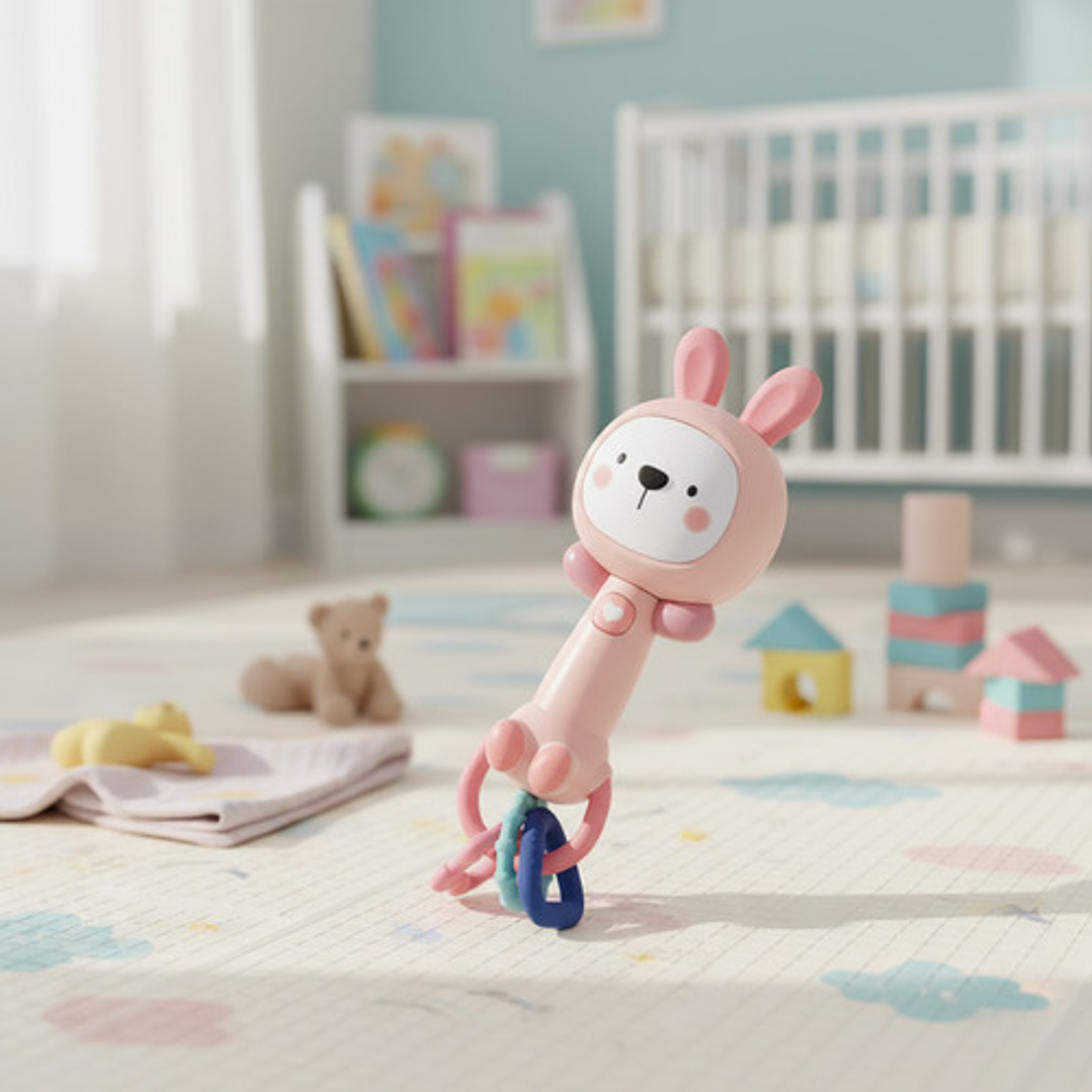 Juguete Mordedor Sonajero Para Bebe Con Sonido Montessori 11