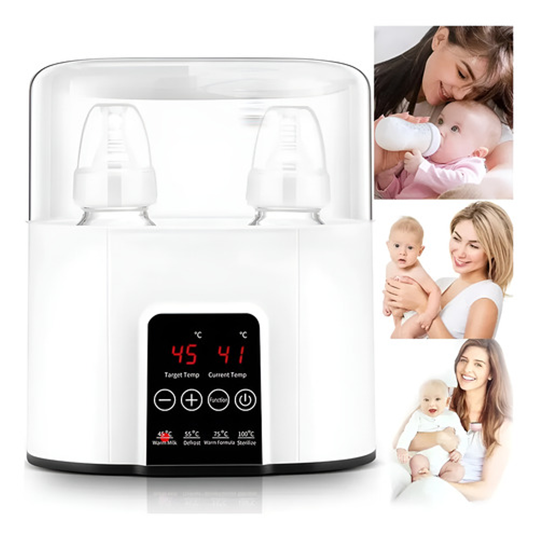 Calentador De Mamaderas Doble Esterilizador 8 En 1 Color Blanco Marca Netsys 1