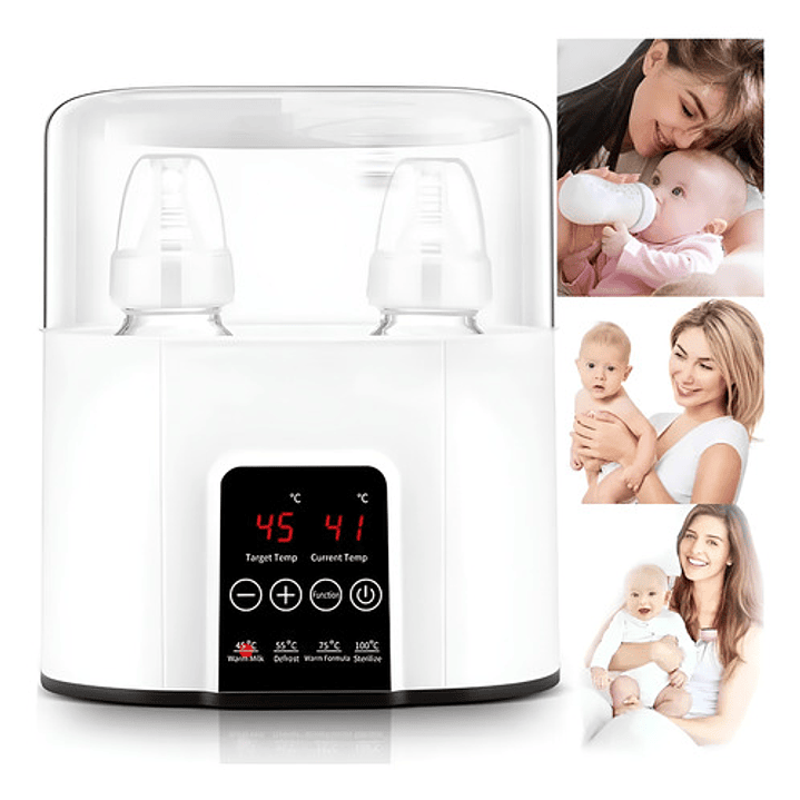Calentador De Mamaderas Doble Esterilizador 8 En 1 Color Blanco Marca Netsys 1