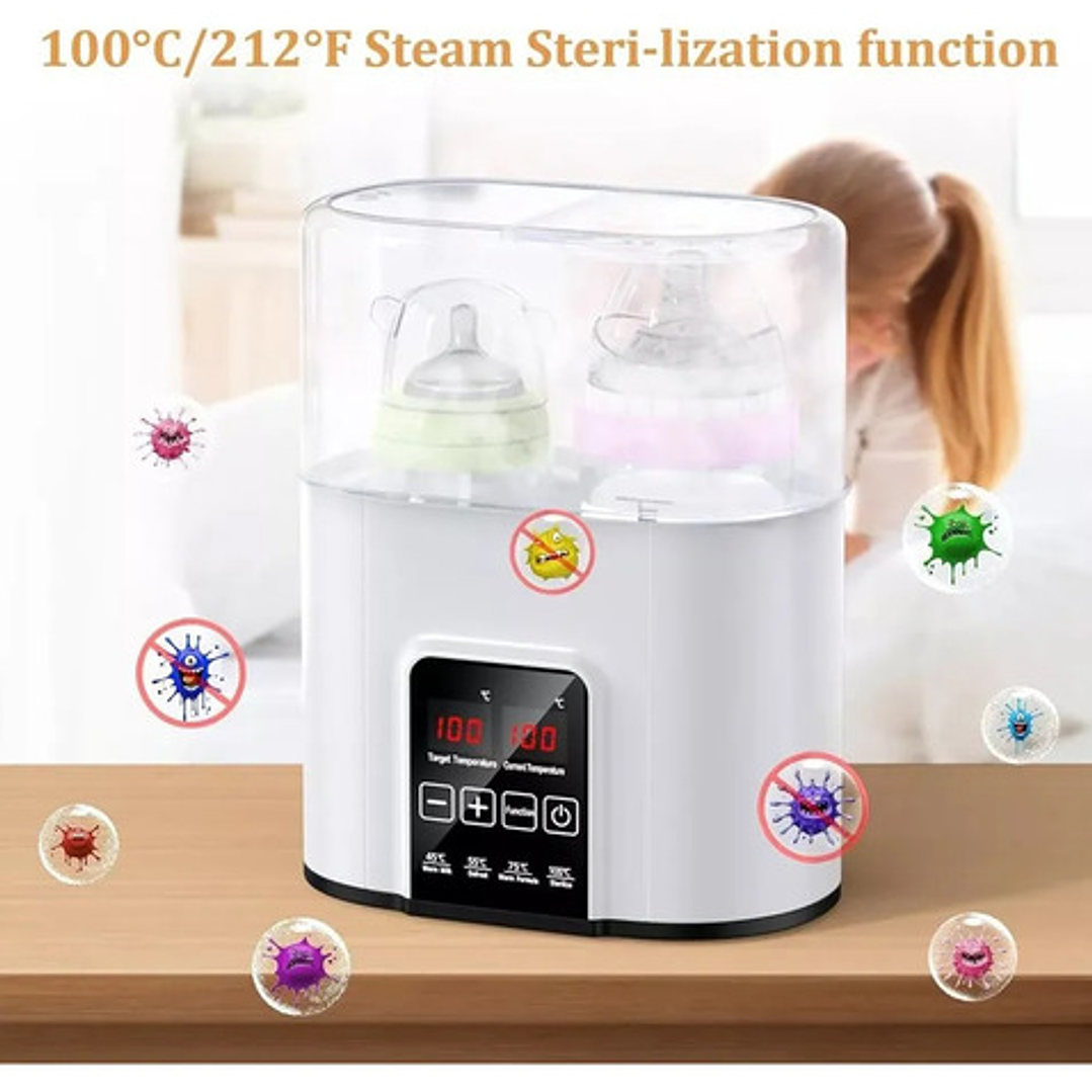 Calentador De Mamaderas Doble Esterilizador 8 En 1 Color Blanco Marca Netsys 3