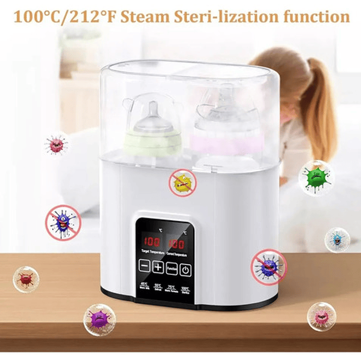 Calentador De Mamaderas Doble Esterilizador 8 En 1 Color Blanco Marca Netsys 3