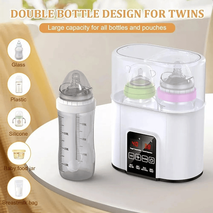 Calentador De Mamaderas Doble Esterilizador 8 En 1 Color Blanco Marca Netsys 4