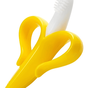 Mordedor Banana Para Bebés Con Cepillo De Dientes Silicona