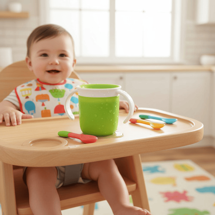 Vaso Antiderrame 360° Para Bebé  Entrenamiento Sin Fugas 7