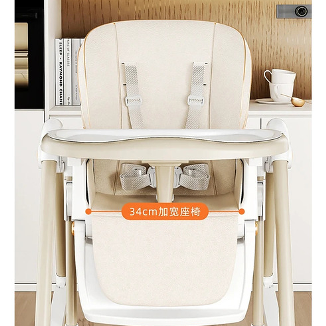 Silla Para Bebé Con Bandeja, Altura Ajustable Y Mecedora 5