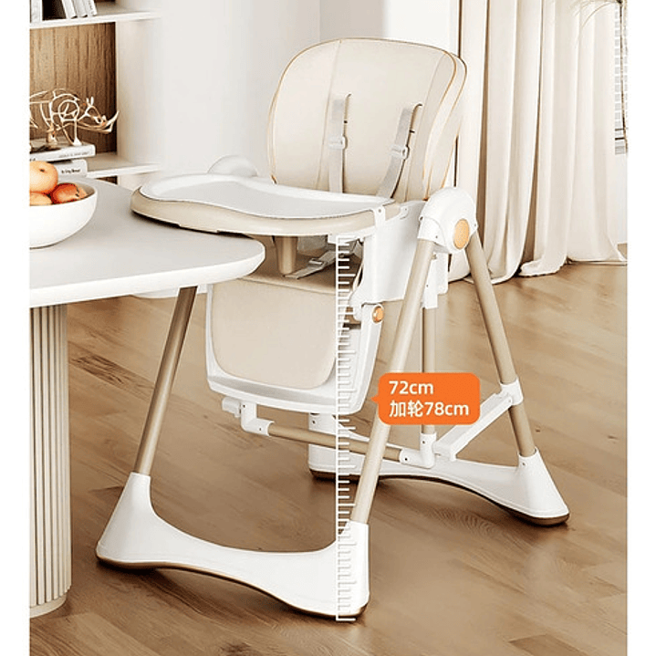 Silla Para Bebé Con Bandeja, Altura Ajustable Y Mecedora 15