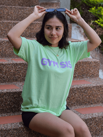 Camiseta GymSis oversized verde pistacho