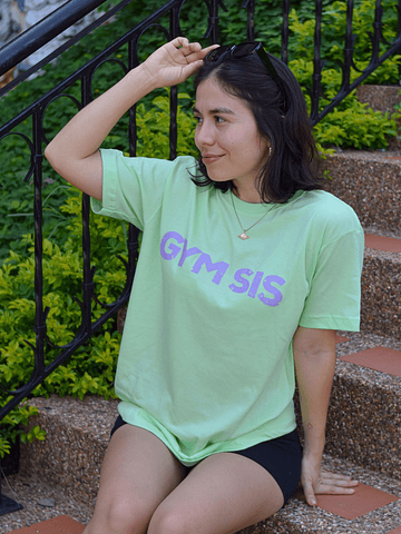 Camiseta GymSis oversized verde pistacho