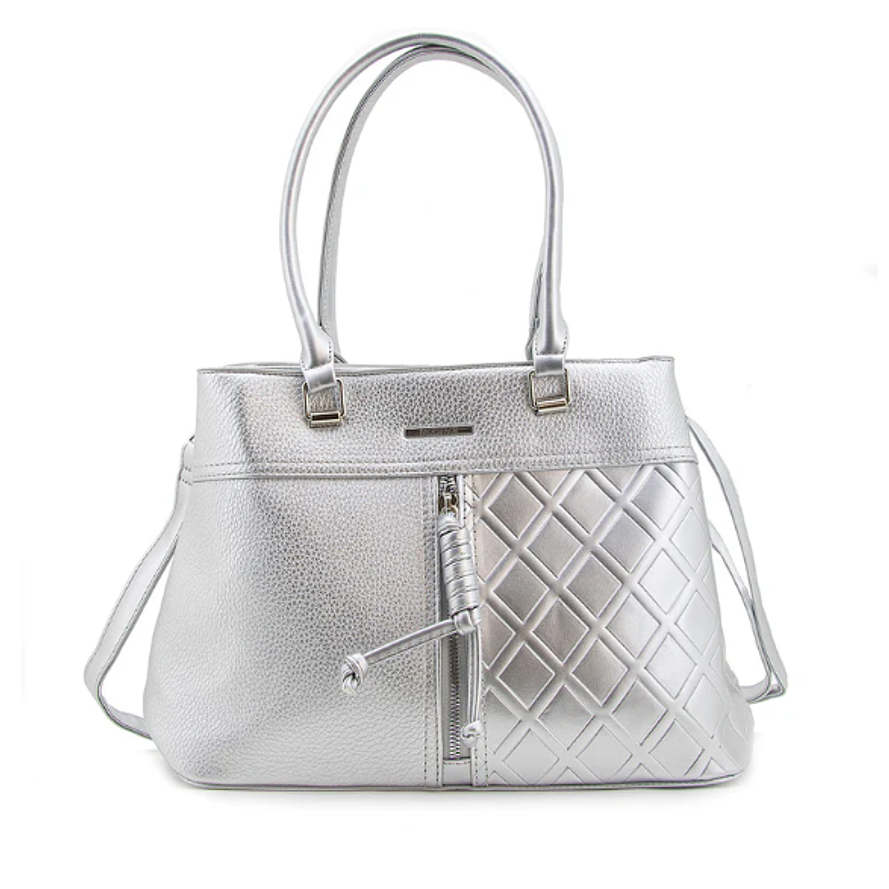 BOLSO DE MANO TEXTURIZADO CIERRE VERTICAL 1