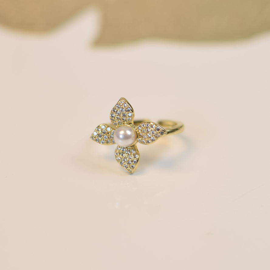 ANILLO FLOR PERLA