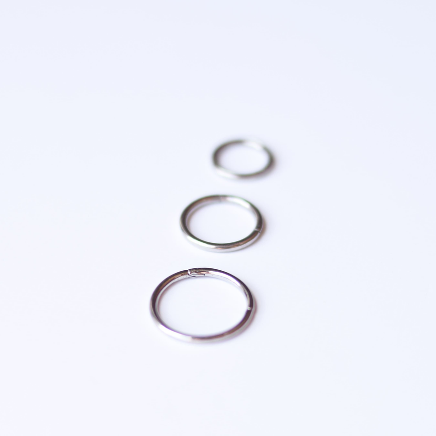 Argolla clicker plateada 6mm/8mm/10mm 3