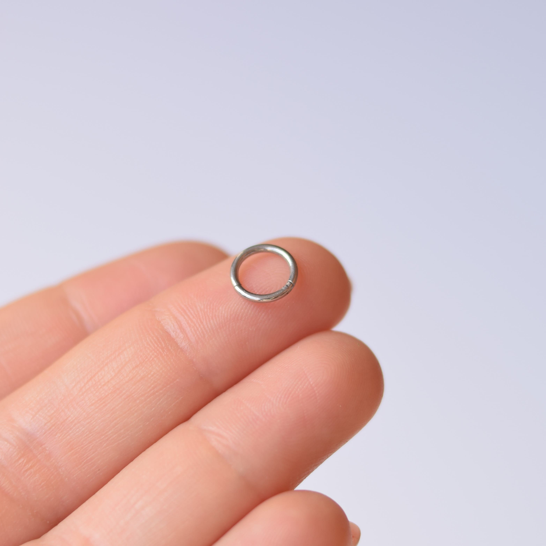 Argolla clicker plateada 6mm/8mm/10mm 6