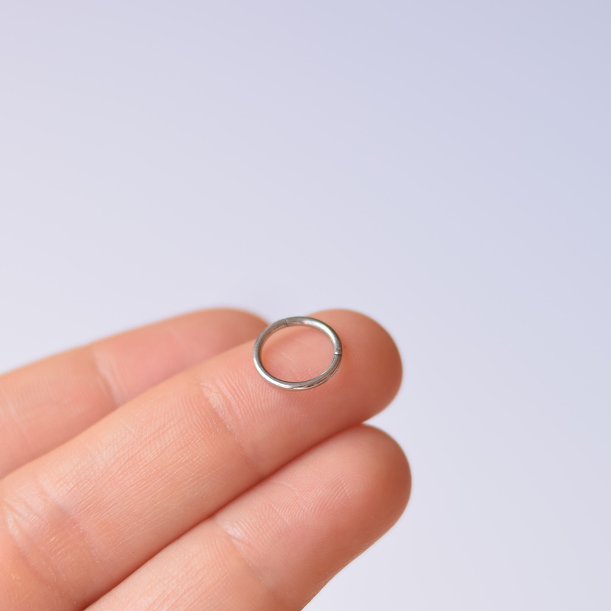 Argolla clicker plateada 6mm/8mm/10mm 7
