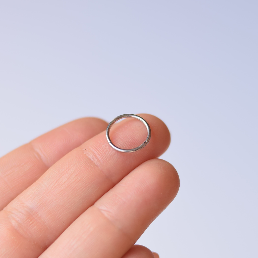 Argolla clicker plateada 6mm/8mm/10mm 8