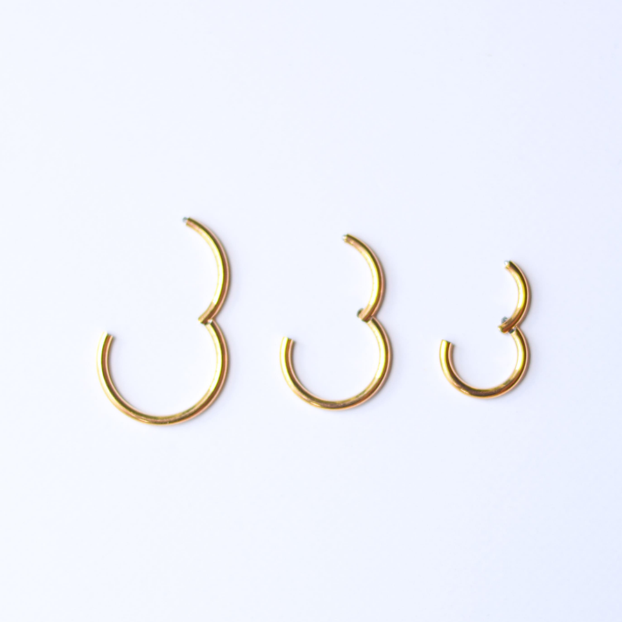 Argolla Clicker dorada 6mm/8mm/10mm 3