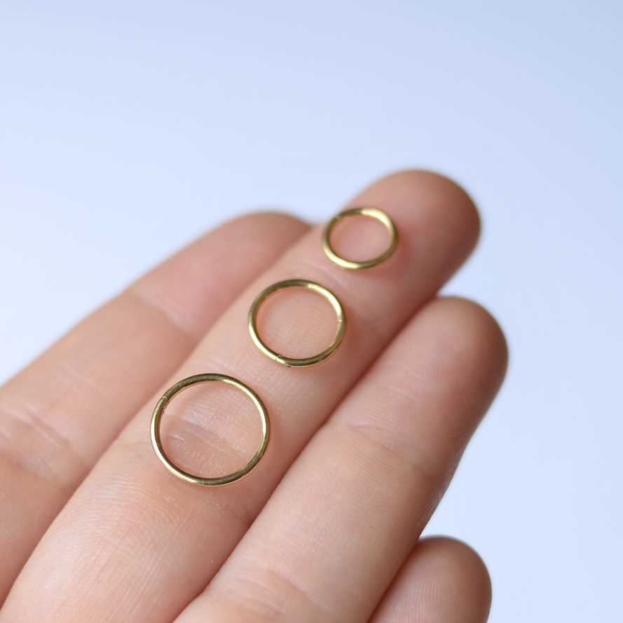 Argolla Clicker dorada 6mm/8mm/10mm 4