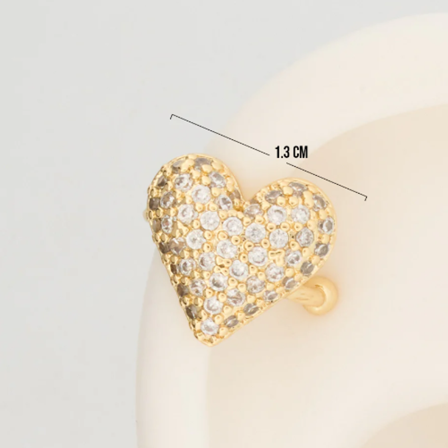 EAR CUFF CORAZONES CIRCONES