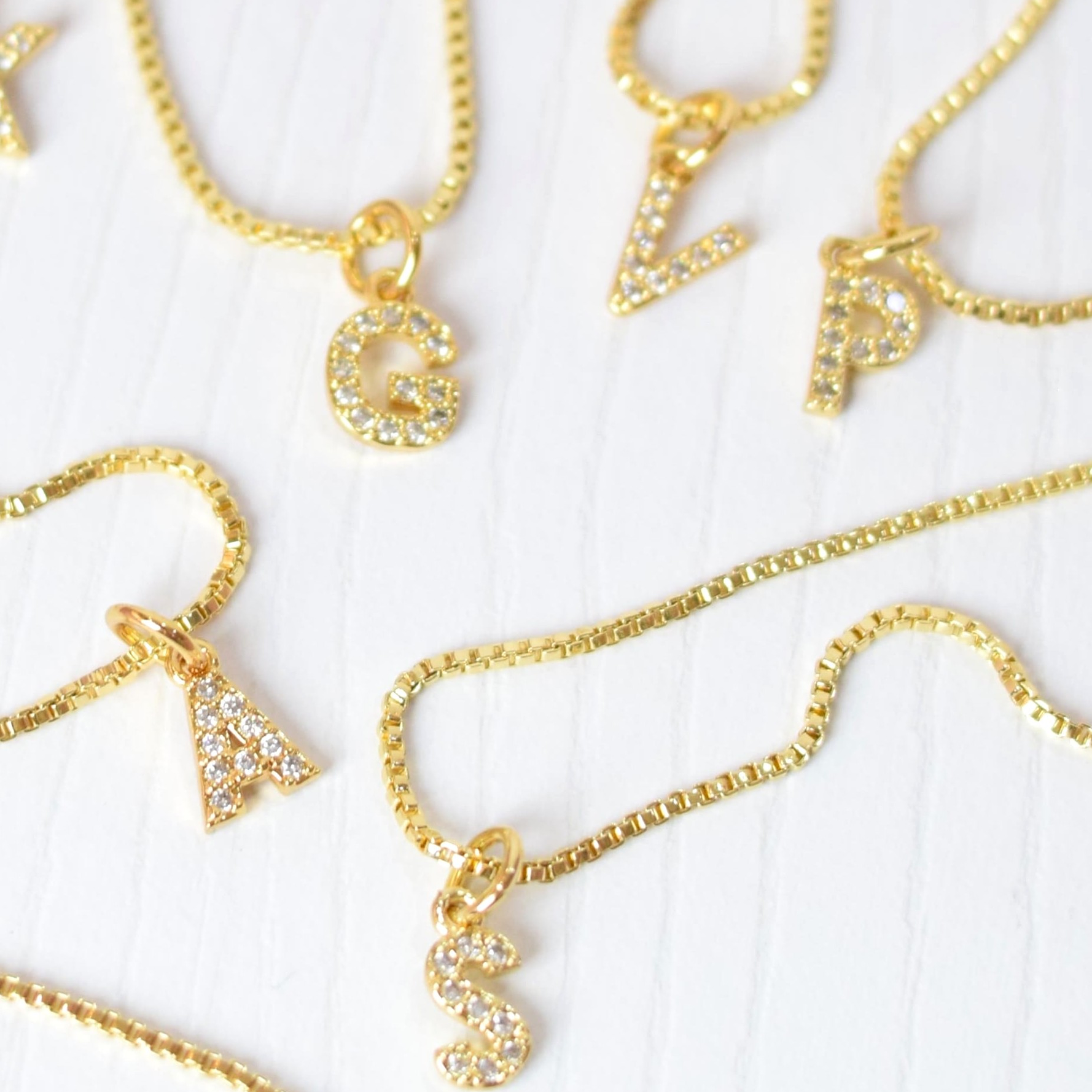 Cadena Letra Rodio Circones 1