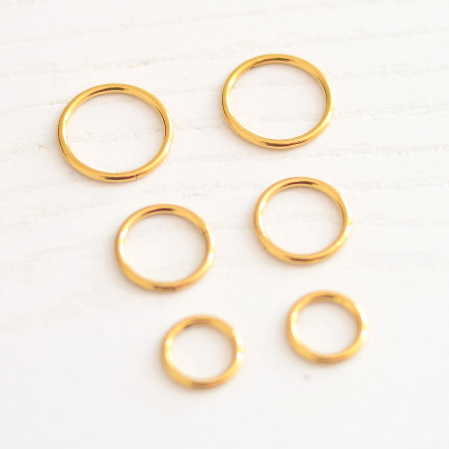 SET 3 PARES DE ARGOLLAS CLICKER DORADAS 1