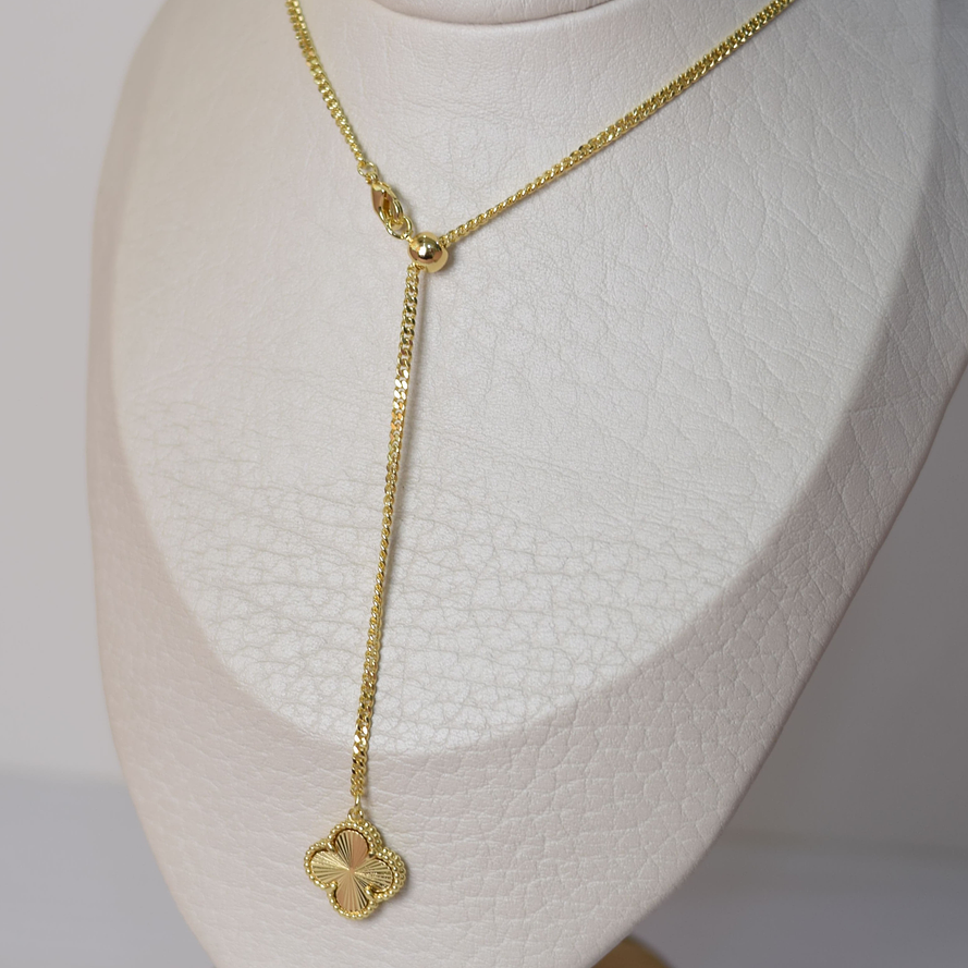 CADENA TREBOL DORADA 1