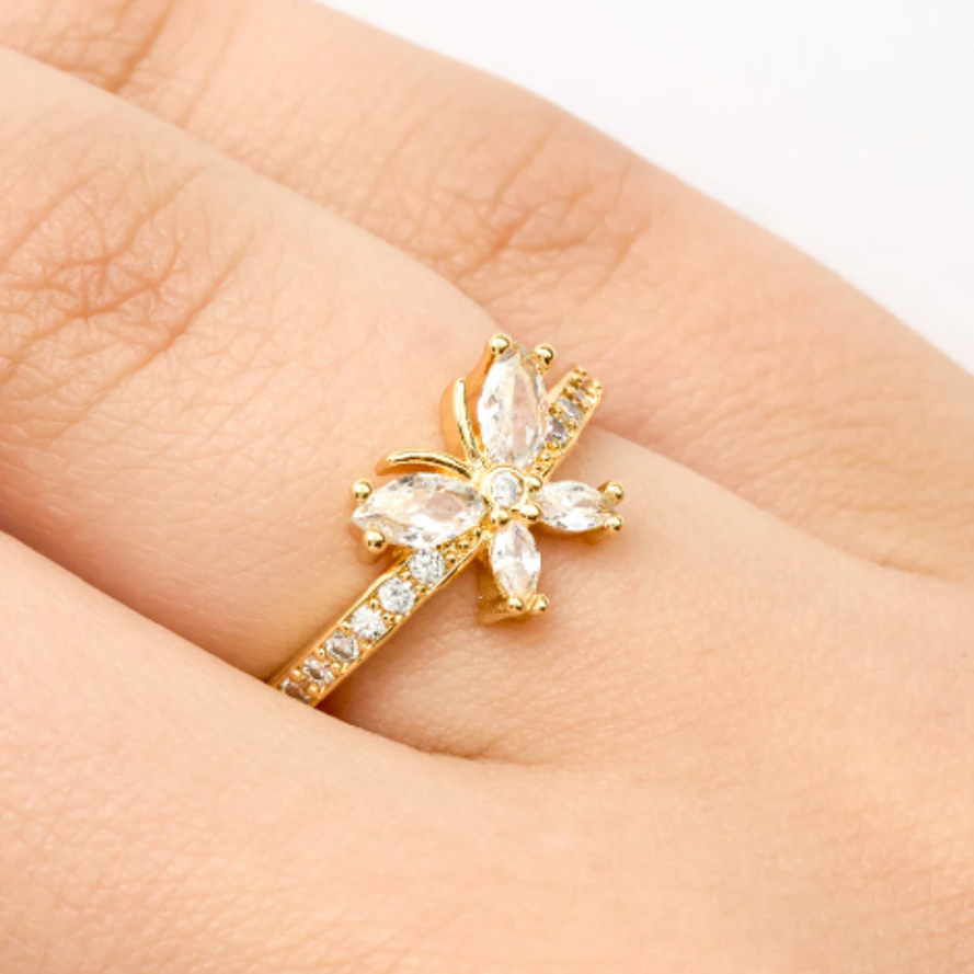 ANILLO MARIPOSA CIRCONES