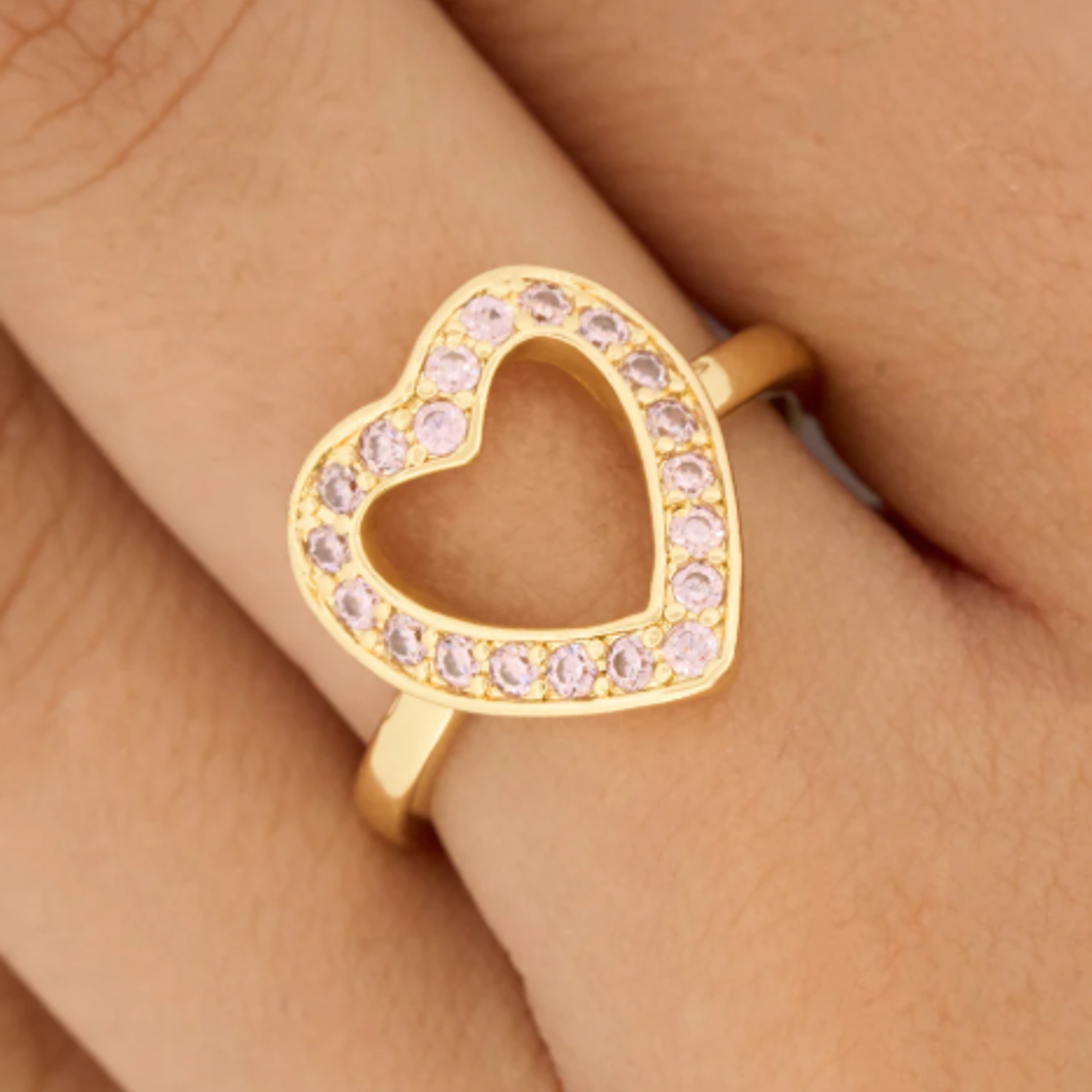 ANILLO CORAZON CIRCONES