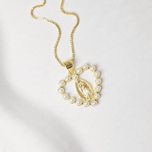 CADENA VIRGEN DE GUADALUPE PERLAS