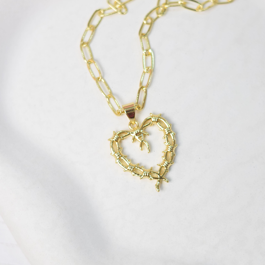 CADENA CORAZON ESPINAS