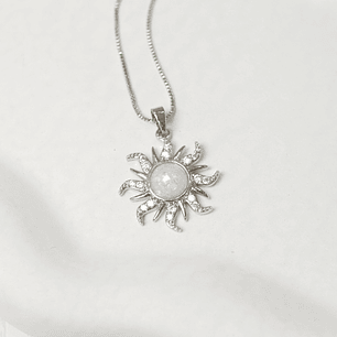 CADENA SOL CIRCONES PLATEADO