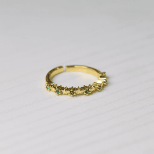 ANILLO CIRCONES VERDE