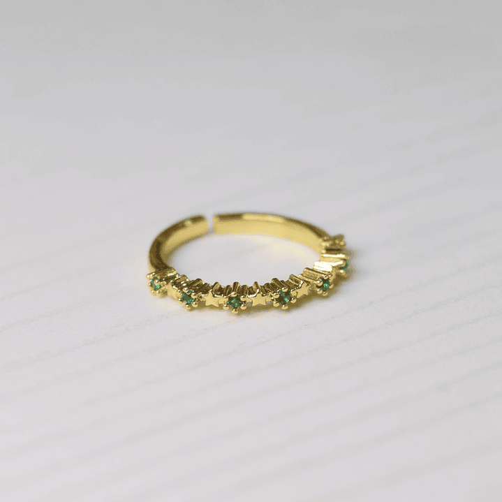 ANILLO CIRCONES VERDE