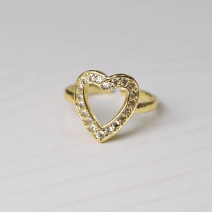 ANILLO CORAZON CIRCONES