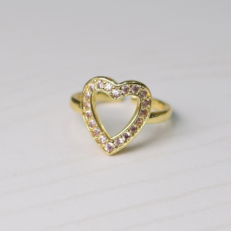 ANILLO CORAZON CIRCONES