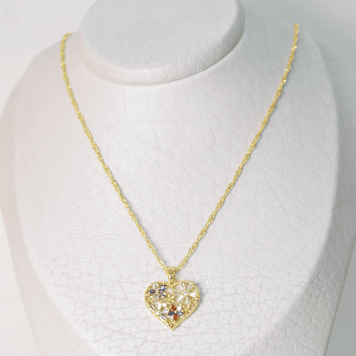 CADENA CORAZON CIRCONES 2