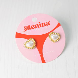 ARETES CORAZON PERLA