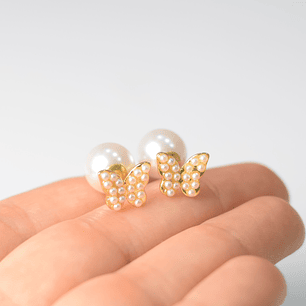 TOPOS DOBLES MARIPOSA PERLAS